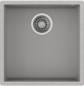 Resim Teka Square 40.40 Tg Tek Hazneli Tegranite + Eviye - Stone Grey - 115230026 