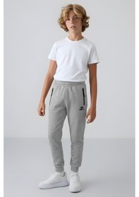 Resim Tommylife Standart Fit Basic 2li Paket Siyah-gri Melanj Erkek Çocuk Eşofman Alt - 64042 Siyah - Gri 