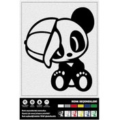 Resim Şapkalı Panda Stıcker 10 X 12 Cm 