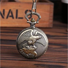 Resim MiraLive Özel Kutulu Kartal Tasarımlı Köstekli Saat 