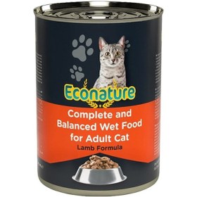 Resim Econature Kuzu Etli Yetişkin Kedi Konservesi 400 G 