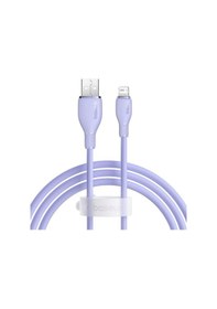 Resim Baseus Pudding Hızlı Şarj Özellikli Usb To Lightning 2.4 A. Kablo 1.2m Mor 