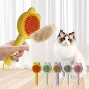Resim 1 adet Sevimli Karikatür Kedi Şeklinde Pet Saç Tarak, Kedi ve Köpekler için Plastik Detangling Fırça, Düğüm ve Shedding Kontrolü için Grooming Aracı, Pet Grooming Malzemeleri | Eğlenceli Tasarım | Dayanıklı Pet Aracı, Kedi Grooming Aksesuarları 