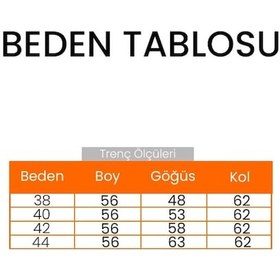 Resim Pelerin Görünüm Astarlı Trenç 1625 - Lacivert Lacivert 