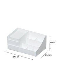 Resim Maxi Home Elegance Makyaj Organizer Beyaz Çekmeceli Kozmetik Düzenleyici Masaüstü Parfüm Ve Takı Organizer Beyaz 