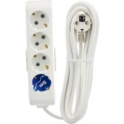 Resim Multi-Let Dörtlü Priz Topraklı Kablolu Çocuk Korumalı 5 mt 