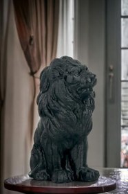 Resim Biblo Dekoratif Heykel Aslan Biblosu Siyah Model 2 Ruaslanbiblom2Siyah 