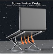 Resim Xindoker Taşınabilir Alüminyum Katlanır Dizüstü Bilgisayar Standı - 9+6 Kademeli Ayarlanabilir, Ergonomik, Isı Dağıtımlı Çok Renkli 