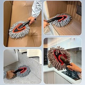 Resim Araç Temizleme Fırçası,Araç Temizlik Fırçası Toz Alma Aparatı | Yumuşak Uzatılabilir 2X Çizik Yapmayan Oto Aksesuarları Ev & Araç İçi Detay Temizliği İçin Toz Alma Bakım 