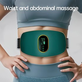 Resim Şarj Edilebilir Karın Masaj Kemer, Tam Vücut Masajı, Fitness için Taşınabilir Elektrikli Masaj, 250mAh Lityum Polimer Pil, USB Şarj, Ev, Ofis, Açık Hava Sporları, Çiftler İçin Hediye 