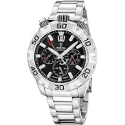 Resim Festina F20743/6 Quartz Kronolu Çelik Gri Siyah Kadran 10 Atm 45 mm Erkek Kol Saati 