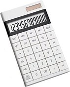 Resim Valkyrie 12 Basamaklı Güneş Enerjili Masaüstü Hesap Makinesi Slim Tasarım Beyaz 