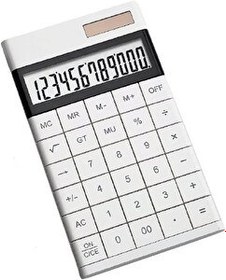 Resim Valkyrie 12 Basamaklı Güneş Enerjili Masaüstü Hesap Makinesi Slim Tasarım Beyaz 