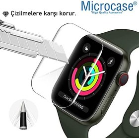 Resim Microcase Apple Watch Series 2-3 42 mm Diamond Serisi Parmak İzi Bırakmayan TPU Ekran Koruma Filmi - Şeffaf 