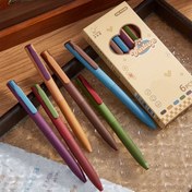 Resim 6 Paket Vintage Renkli Jel Kalemler, 0.5mm İnce Uç, Hızlı Kuruyan Mürekkep, Geri Çekilebilir Orta Uçlu Plastik Kalemler Günlük Tutma, Eskiz Çizme ve Okul Malzemeleri İçin 