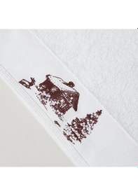 Resim Linens Chalet Pamuk 50x85 Cm Yüz Havlusu Beyaz Beyaz 