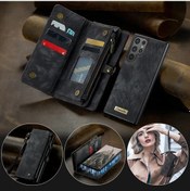 Resim Fochsia Galaxy Uyumlu S25 Ultra Manyetik Cüzdan Kılıfı Kart Yuvası Ve El Bantlı 