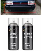 Resim Mat Siyah Dış Plastik Aksam Tampon Boyası + Plastik Yüzey Astarı 