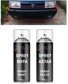 Resim Mat Siyah Dış Plastik Aksam Tampon Boyası + Plastik Yüzey Astarı 