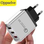 Resim Oppselve Hızlı Şarj 3.0 Usb Şarj Aleti 18w Qc3.0 Hızlı Şarj Turbo Duvar Şarj Cihazı İphone Uyumlu Samsung Xiaomi İçin Cep Telefonu Şarj Cihazı 