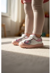 Resim Tuğba Ortopedi 113 Bebek Deri Sneaker Beyaz/pembe 