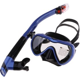 Resim Lıcorıce Mavi Buğu Önleyici Dalış Maskesi Şnorkel Seti Mavi 