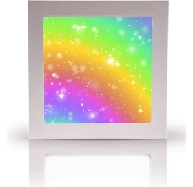 Resim Gökyüzü Panel Gökkuşağı LED AVIZE-60 cm x 60 x M Büyük Kare-1.5kg Hafif- 54W Güçlü Işık 30M2 Alan Aydınlatır-Hepsiburada 