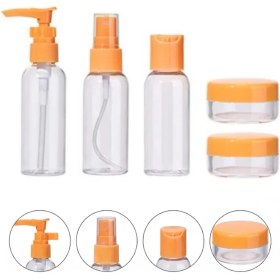 Resim GIGA 5 Parça Taşınabilir Seyahat Banyo Seti Şeffaf Şişe Takımı 