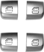 Resim Mercedes C-class W205/glc W253 İçin 4 Adet Cam Kaldırma Anahtarı Düğmesi Doğrudan Uyumlu Abs Gümüş. 