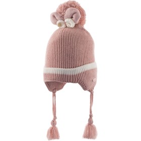 Resim Kitti Kız Çocuk 1-4 Yaş Kulaklı Bere - Krem / 1-4 Yaş 