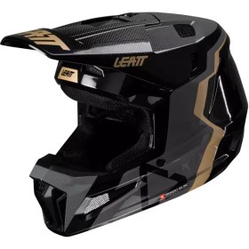 Resim Leatt Moto 3.5 Junior V25 motosiklet kros enduro kaskı + Vizion 2.5s gözlük siyah M 