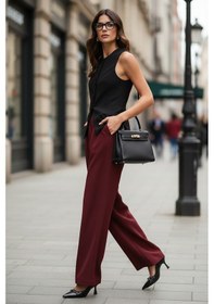 Resim Lela Bayan Pantolon 6522016 Bordo Bordo 