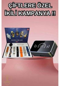 Resim Powerbank Aynalı Bluetooth Kulaklık Ve Akıllı Saat Seti Anc Özelliği Dokunamatik 
