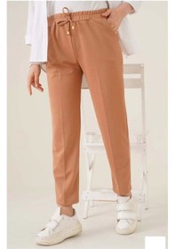 Resim Tam Kalıp Basic Eşofman Pantolon - Kahverengi Kahverengi 