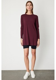 Resim On Kadın Uzun Kollu Basic Tunik 61421 Bordo Bordo 