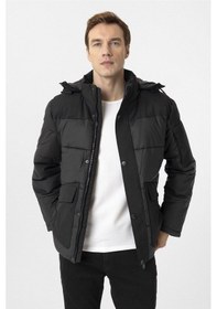 Resim Süvari Siyah Slim Kapitone Mont-34883 Siyah 