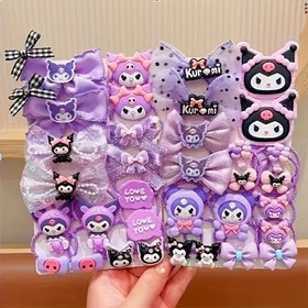Resim Sevimli Kedi Seti için 16/18 adet Saç Tokası, Kulomi Elastik Kafa Bandı, Kurdeleler, Çiçekler ve Karikatür Elementleri ile Sevimli ve Moda Hip-hop Tarzı Kafa Bandı, Çok Renkli Moda Aksesuarları 