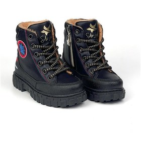 Resim Erkek Çocuk Siyah Sax İçi Kürklü Termo Taban Suya Soğuğa Dayanıklı Günlük Rahat Bot Siyah 