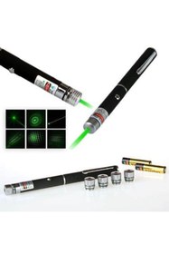 Resim Çokuygunuz Yeşil Lazer Pointer 100 Mw 10km Etkili 5 Başlıklı 