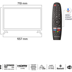 Resim Mediastar Android 32" 82 Ekran HD Led TV 