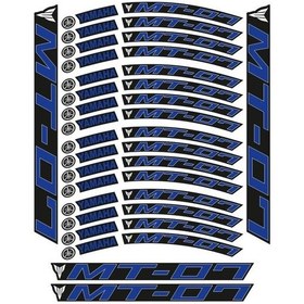 Resim Yamaha Mt-07 Mavi Baskı Jant Şeridi 