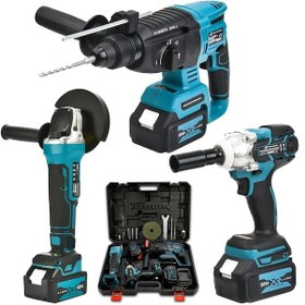 Resim Prohummer PH023 Akülü 58 Vf Ultra Kırıcı Delici Hilti Taşlama 3'lü Set 