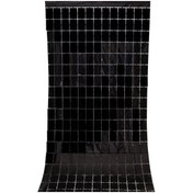 Resim Sones 2 Adet 1x2m Kare Yağmur İpek Kapı Perdesi Doğum Günü Partisi Arka Plan Duvar Dekorasyonu Siyah 3+ 