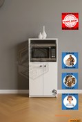 Resim Mobilyanı Tasarla Tamamı Mdf Mini Fırın Dolabı 2 Kapaklı Çok Amaçlı Mutfak Dolabı 