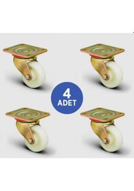 Resim Emes ED01HKZ55 Döner Tablalı Çap:55 Ağır Poliamid Tekerlek 4 Adet 