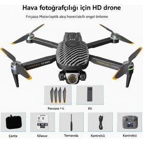 Resim Ekranlı Kumandalı 4K Kameralı Akıllı Drone - Uzun Menzilli, Yüksek Performans 