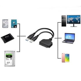 Resim Usb 3.0 2.5" Sata Ssd Hdd Hard Disk Kablosu Veri Kablosu 