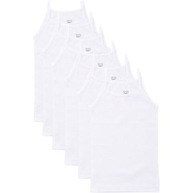 Resim Tutku 6Lı Kız Çocuk Ip Askılı Düz Atlet Pamuklu Kız Çocuk Atlet 