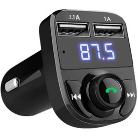 Resim TEKNETSTORE Araç Bluetooth Fm Transmitter Cihazı Araba Mp3 Çalar Oto Çakmaklık Şarj Aleti Müzik Kiti 
