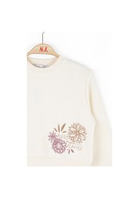Resim Xo Kids Kiz Çocuk Sweatshirt 4-8 Yaş 37523 Krem 